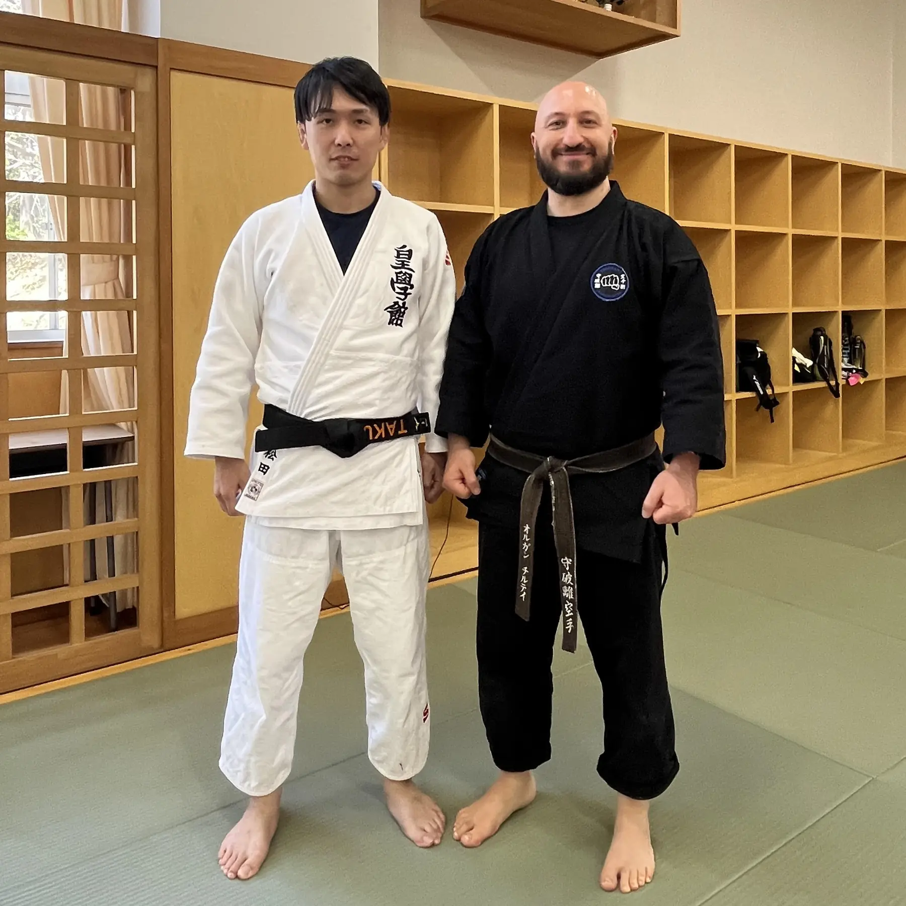 Olgun learning Judo in Kogakkan school Japan from Matsuda Taku Sensei